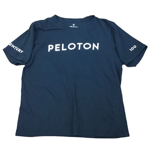 Peloton Black Century 100 Short Sleeve T-Shirt Size Medium - Picture 1 of 5